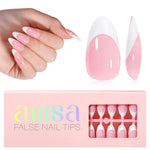 Almond French Tip Press on Nails 