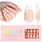 Almond French Tip Press on Nails 