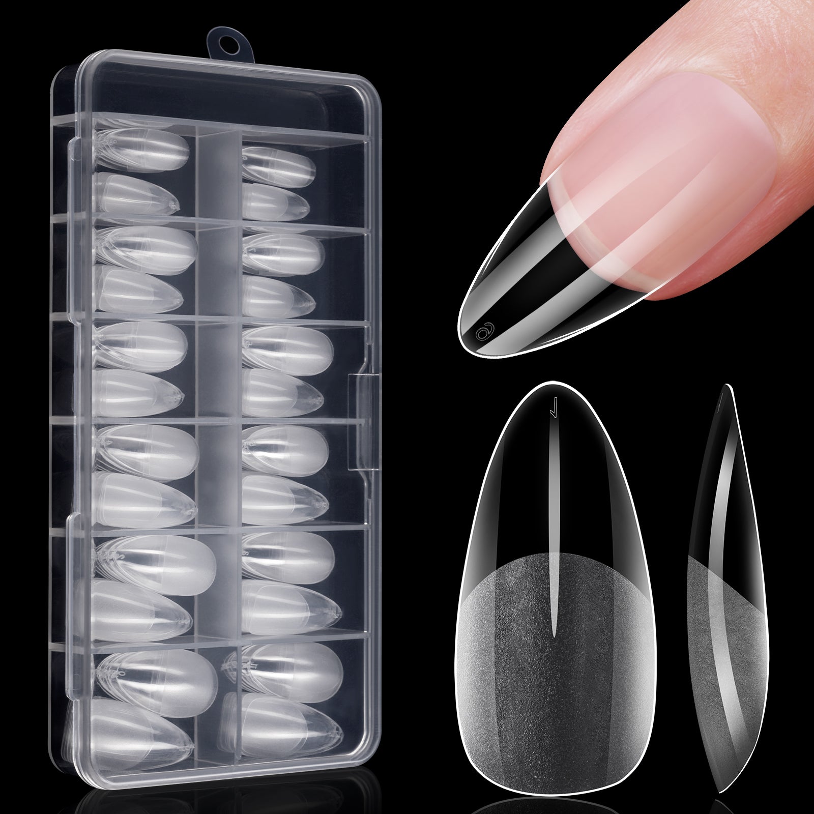 Full Cover Clear Nail Tips 