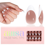 Almond French Tip Press on Nails 