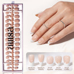 Nude Base French Tip Press On Nails 