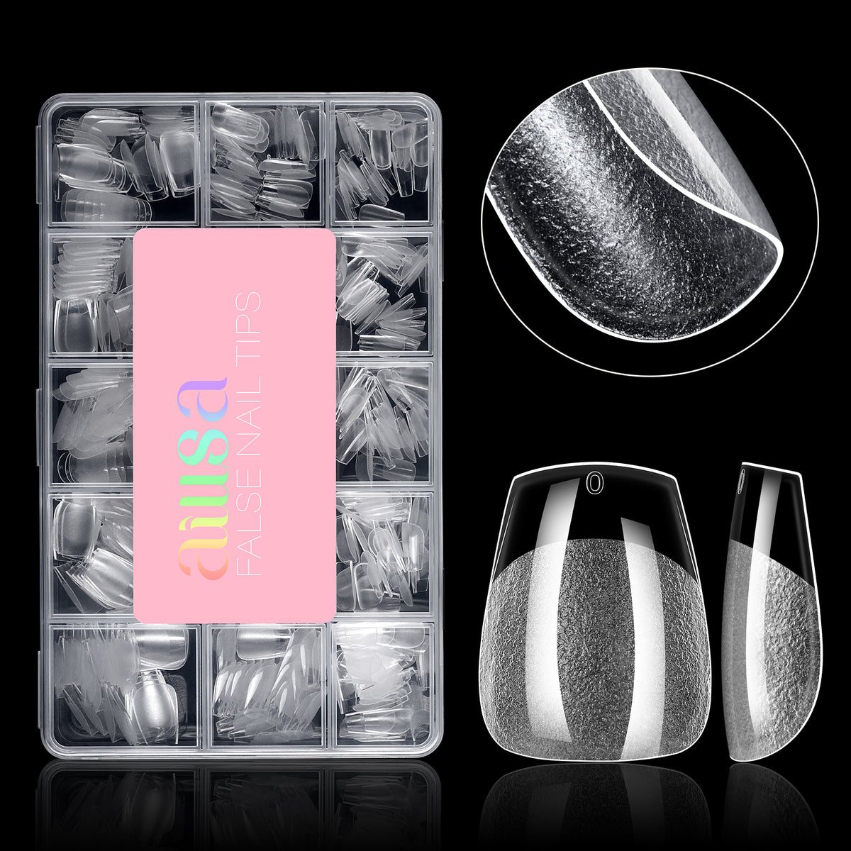 Half Matte False Nail Tips 