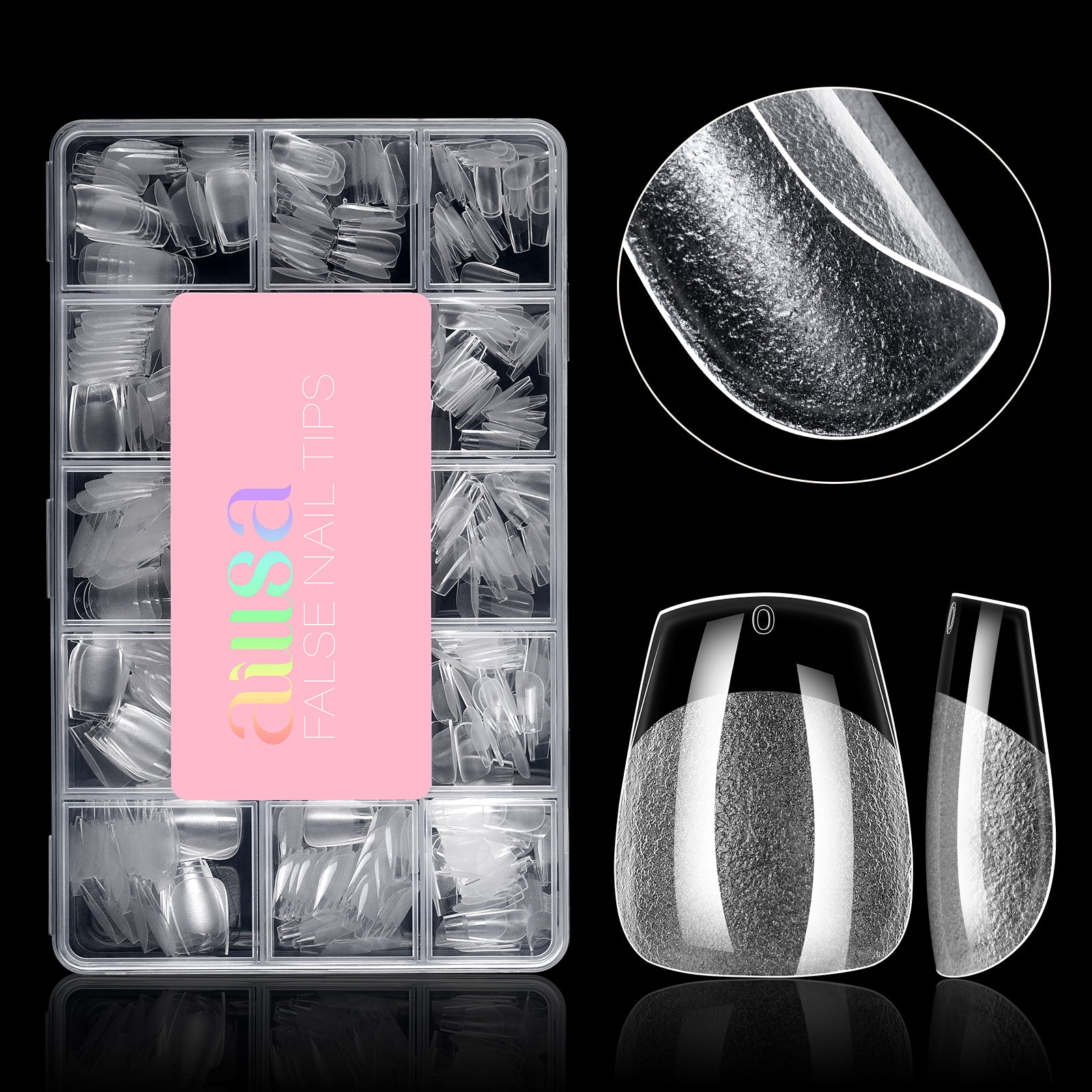 Half Matte False Nail Tips 