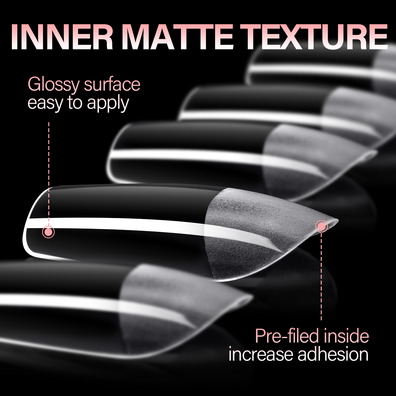 Full Cover Clear Nail Tips 