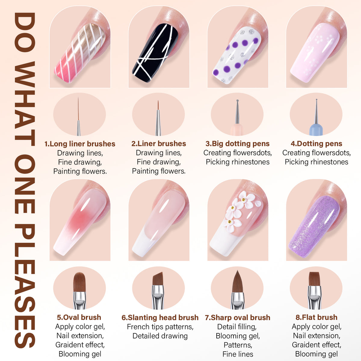 Nail Art Brushes Set 