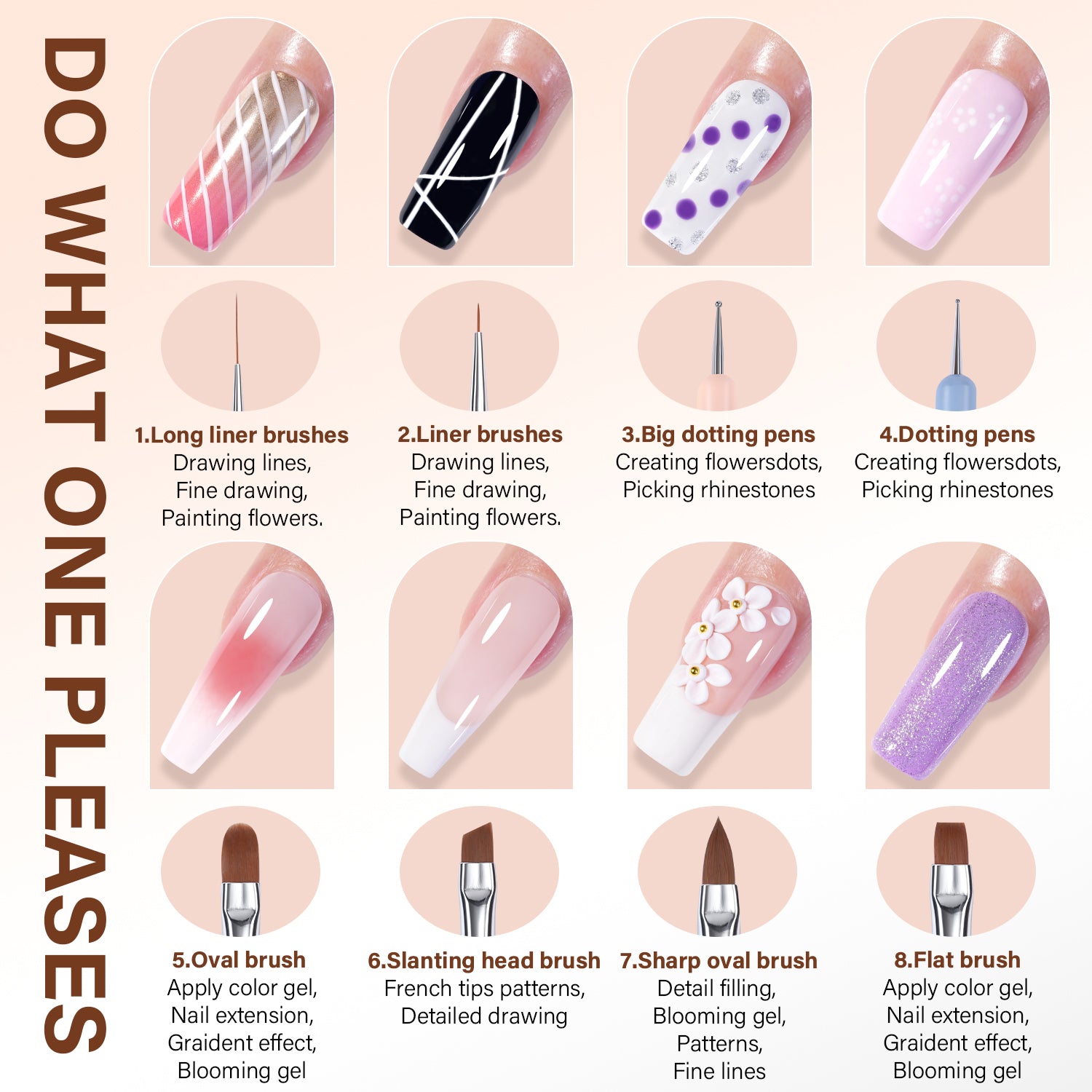 Nail Art Brushes Set 