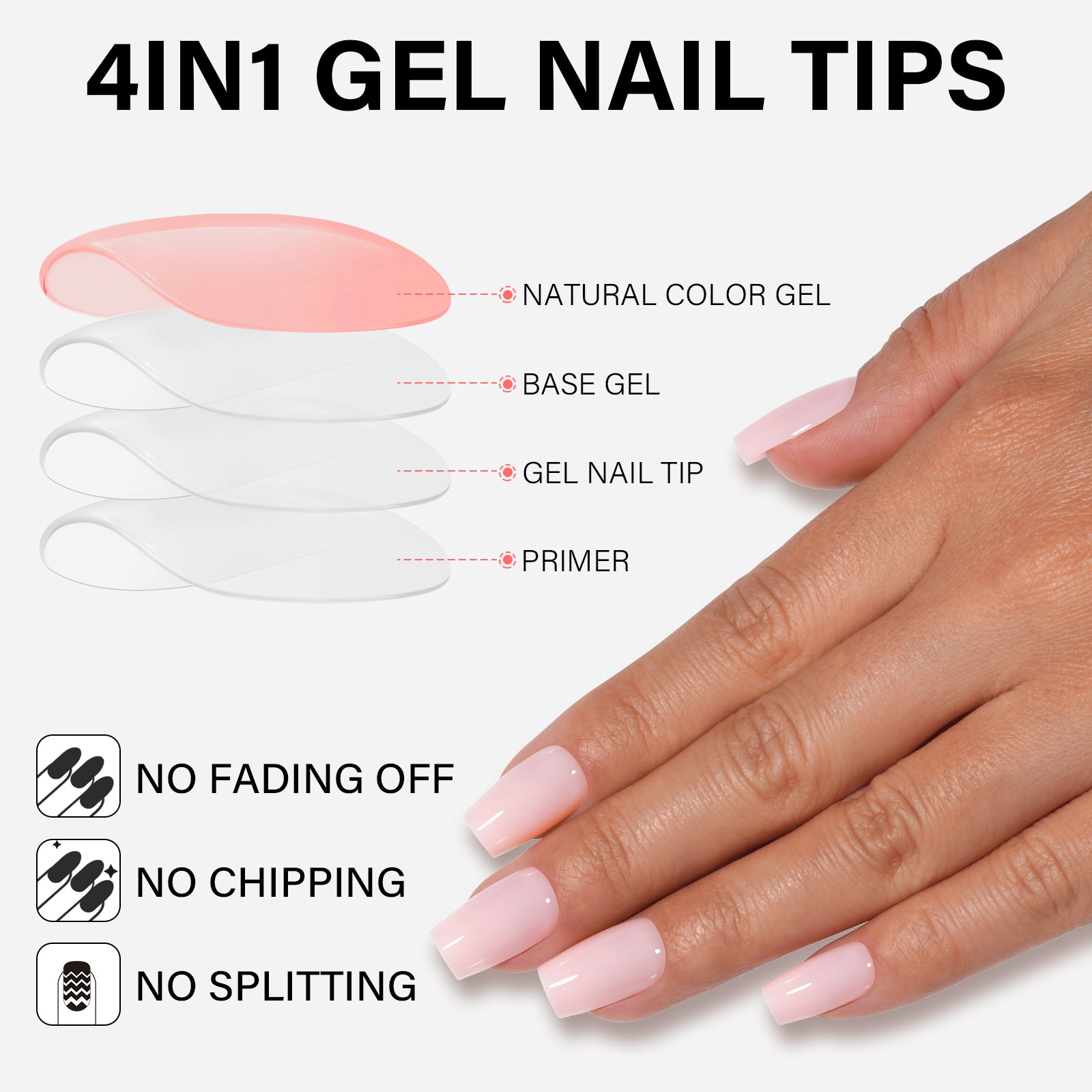 12 Mixed Colors Press-On Nails 