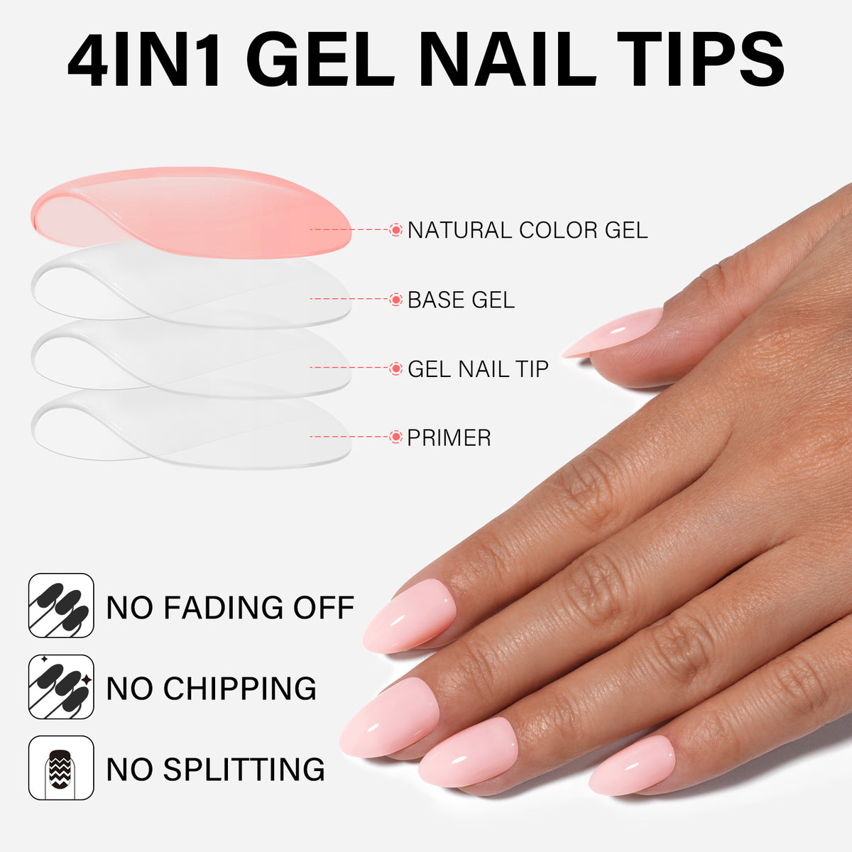 12 Mixed Colors Press-On Nails 