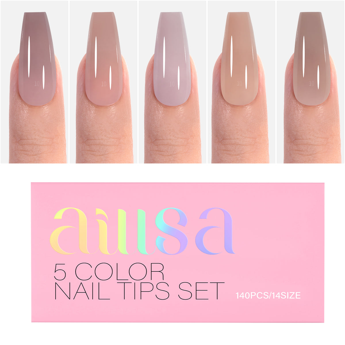 RealFit Nude Tone Mixed Color Press-On Nails 