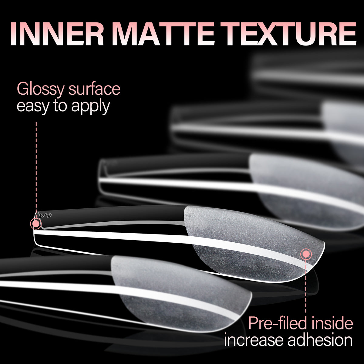 Full Cover Clear Nail Tips 