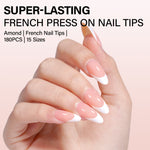 Almond French Tip Press on Nails 