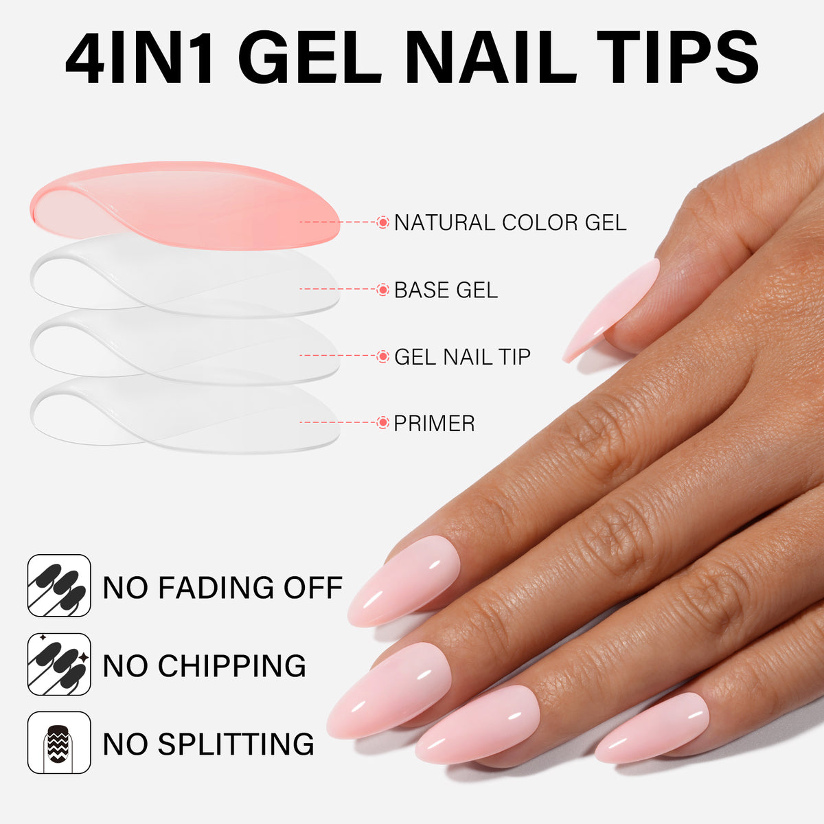 12 Mixed Colors Press-On Nails 