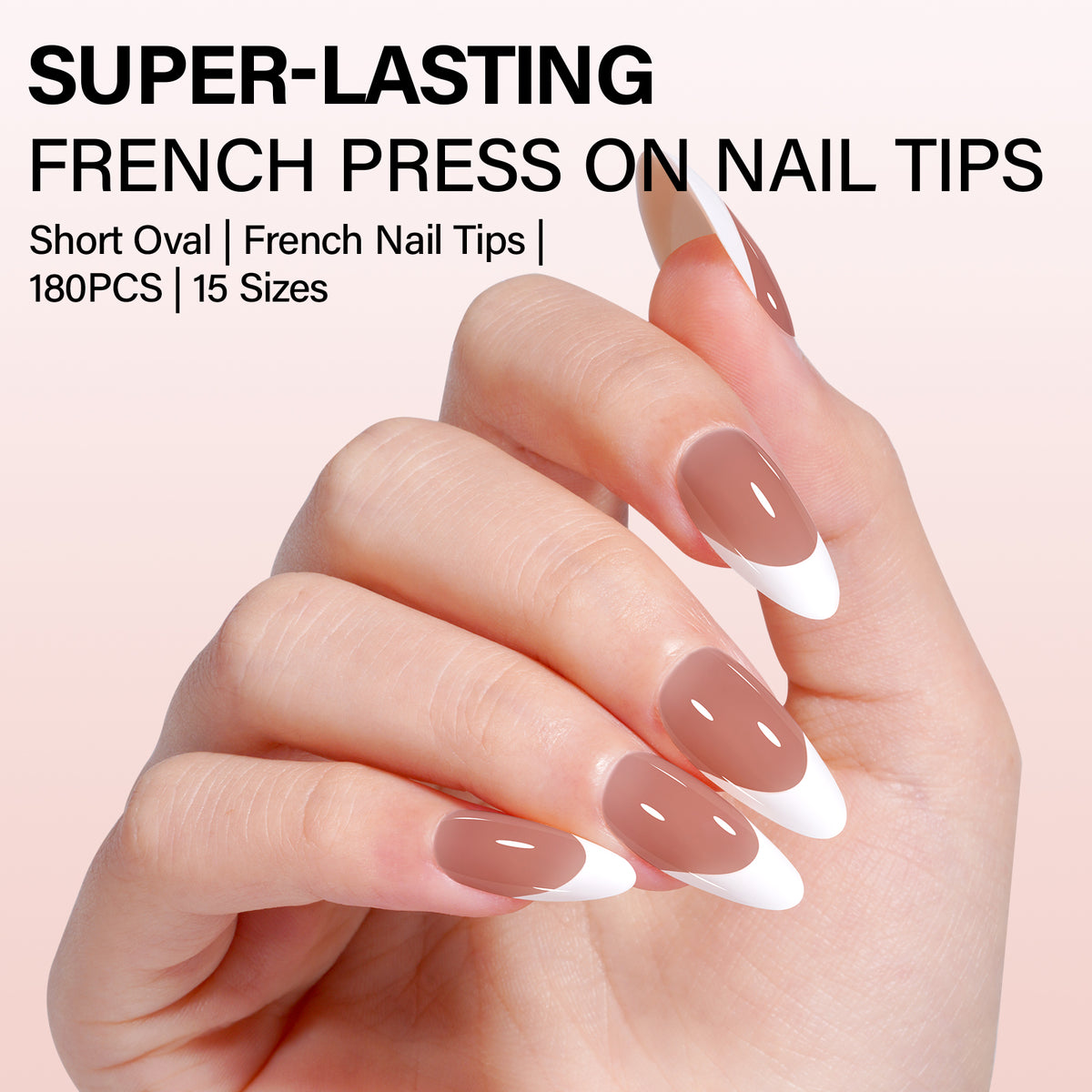 Almond French Tip Press on Nails 