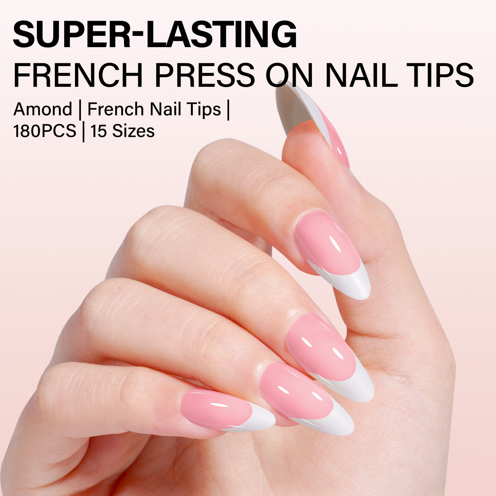 Almond French Tip Press on Nails 