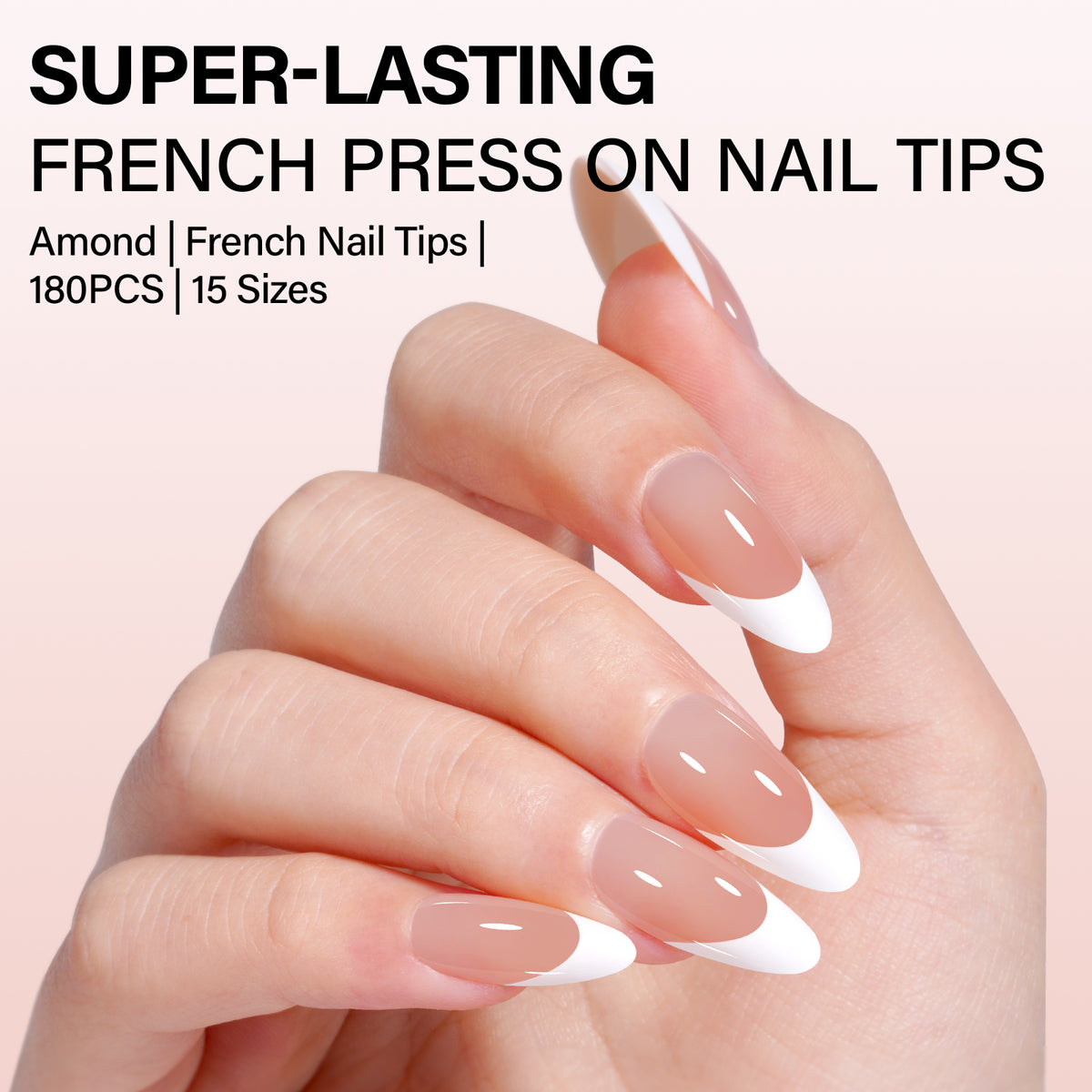 Almond French Tip Press on Nails 