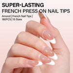 Almond French Tip Press on Nails 
