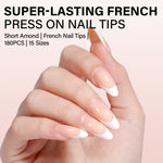 Almond French Tip Press on Nails 