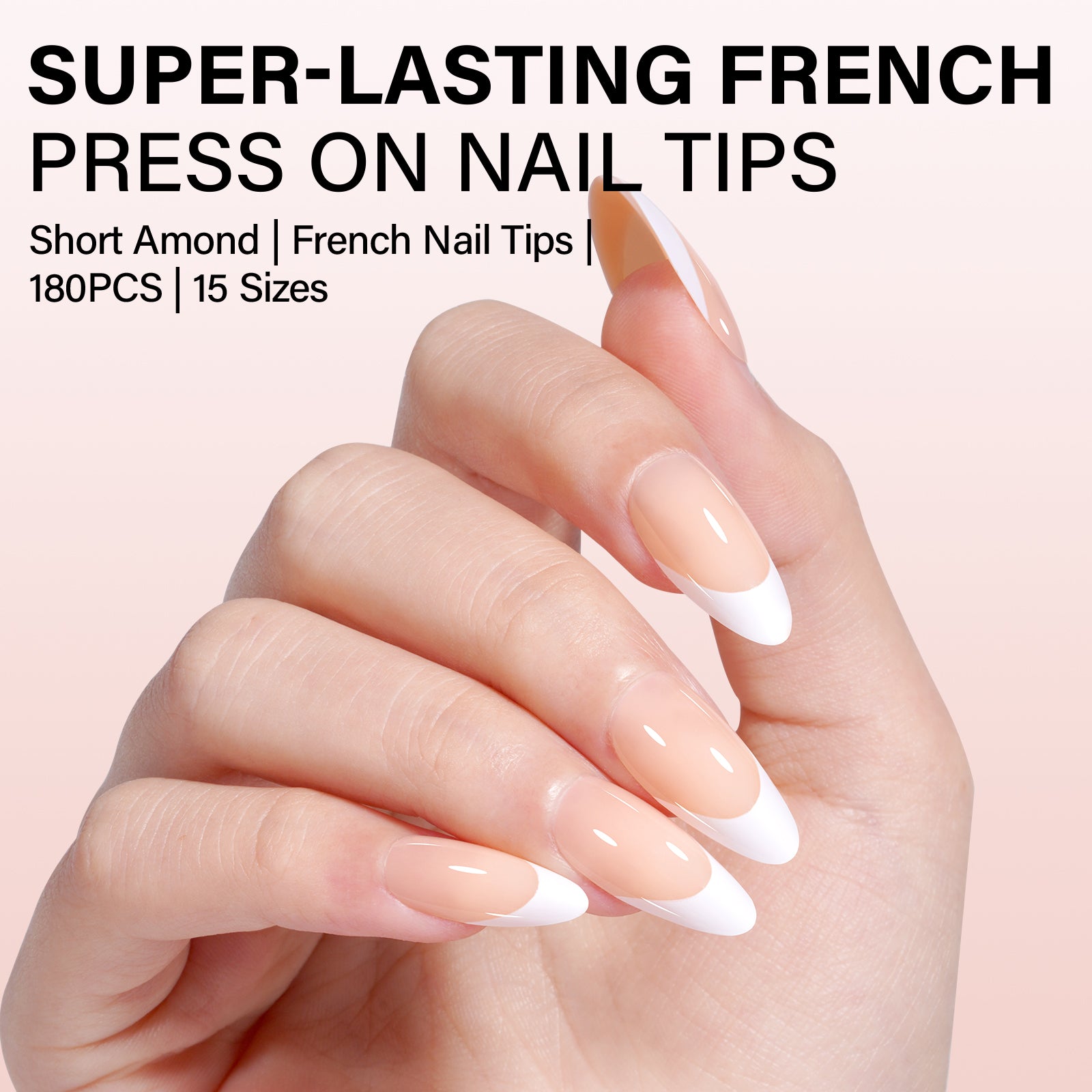 Almond French Tip Press on Nails 