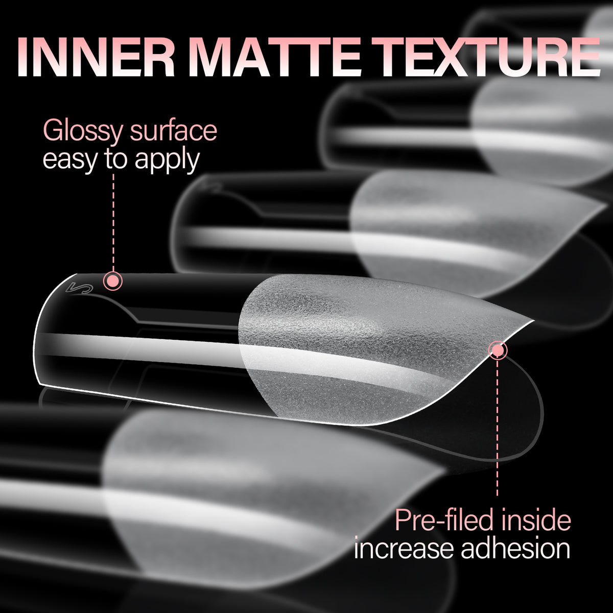 Full Cover Clear Nail Tips 
