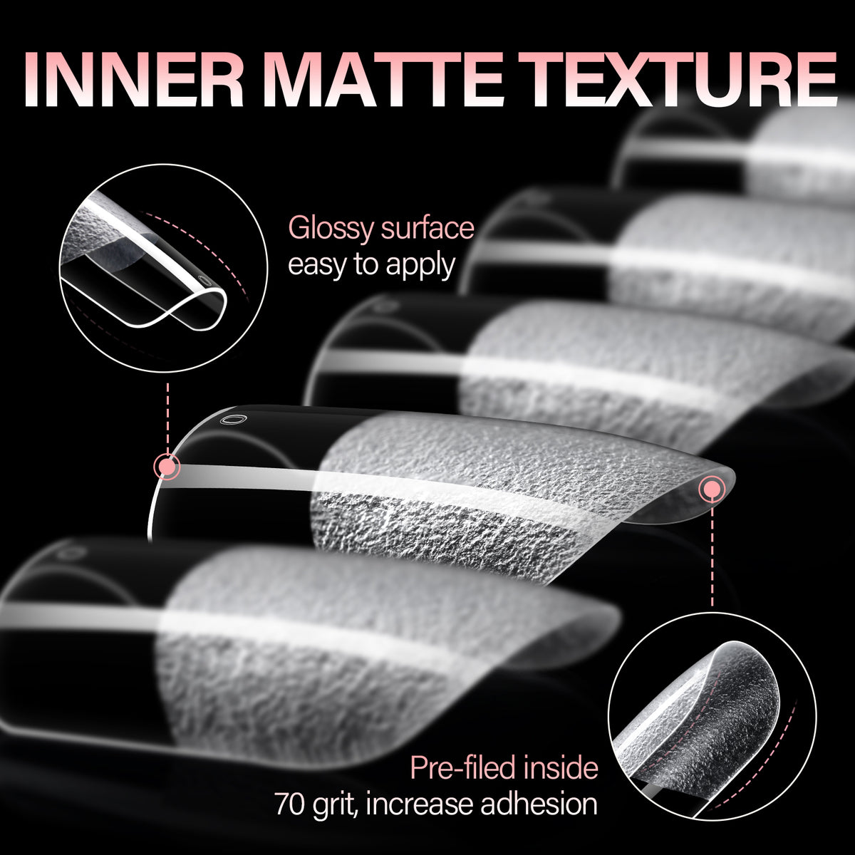 Half Matte False Nail Tips 
