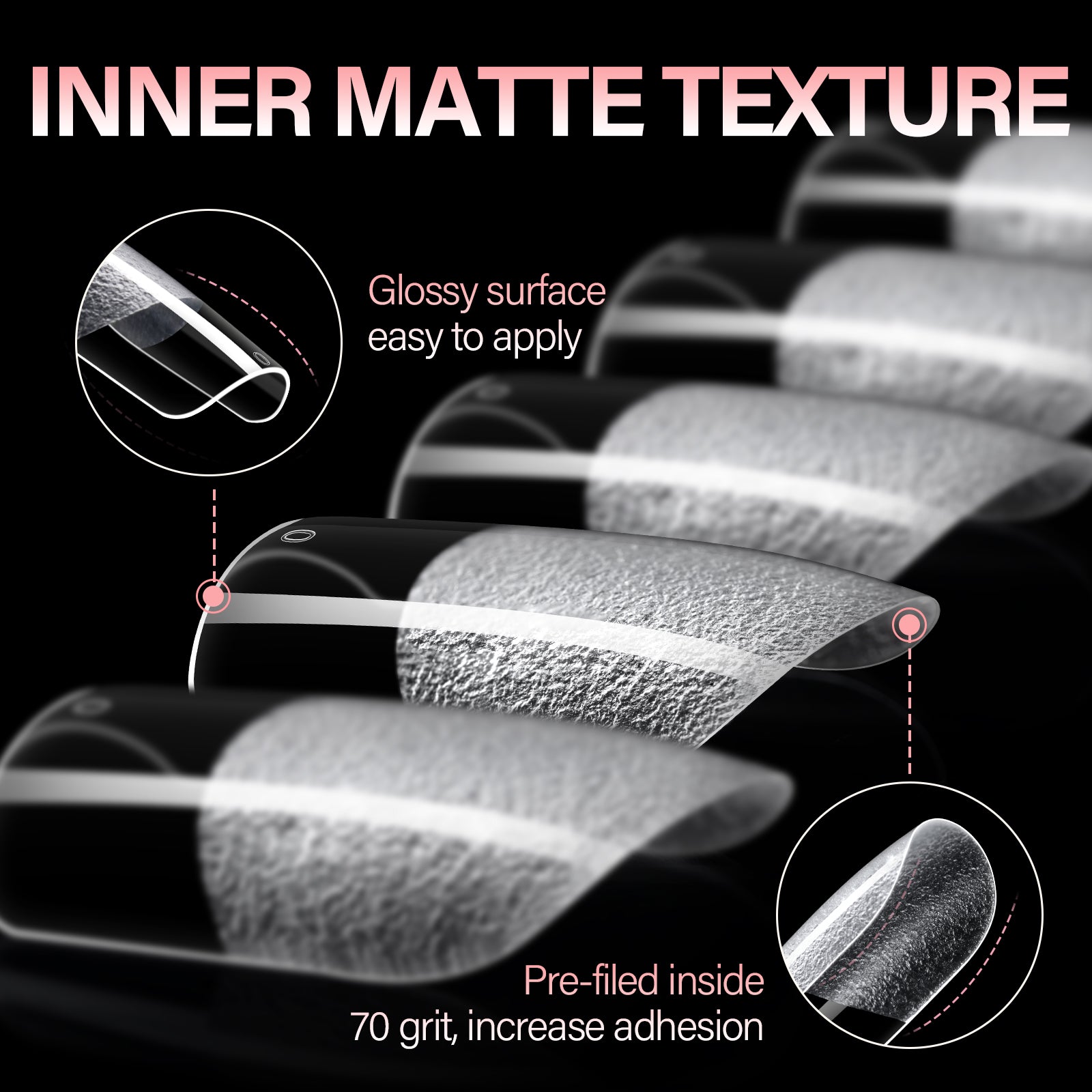 Half Matte False Nail Tips 