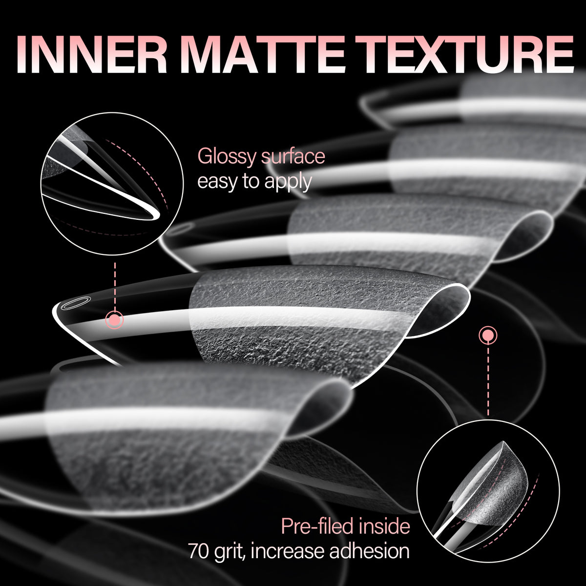 Half Matte False Nail Tips 