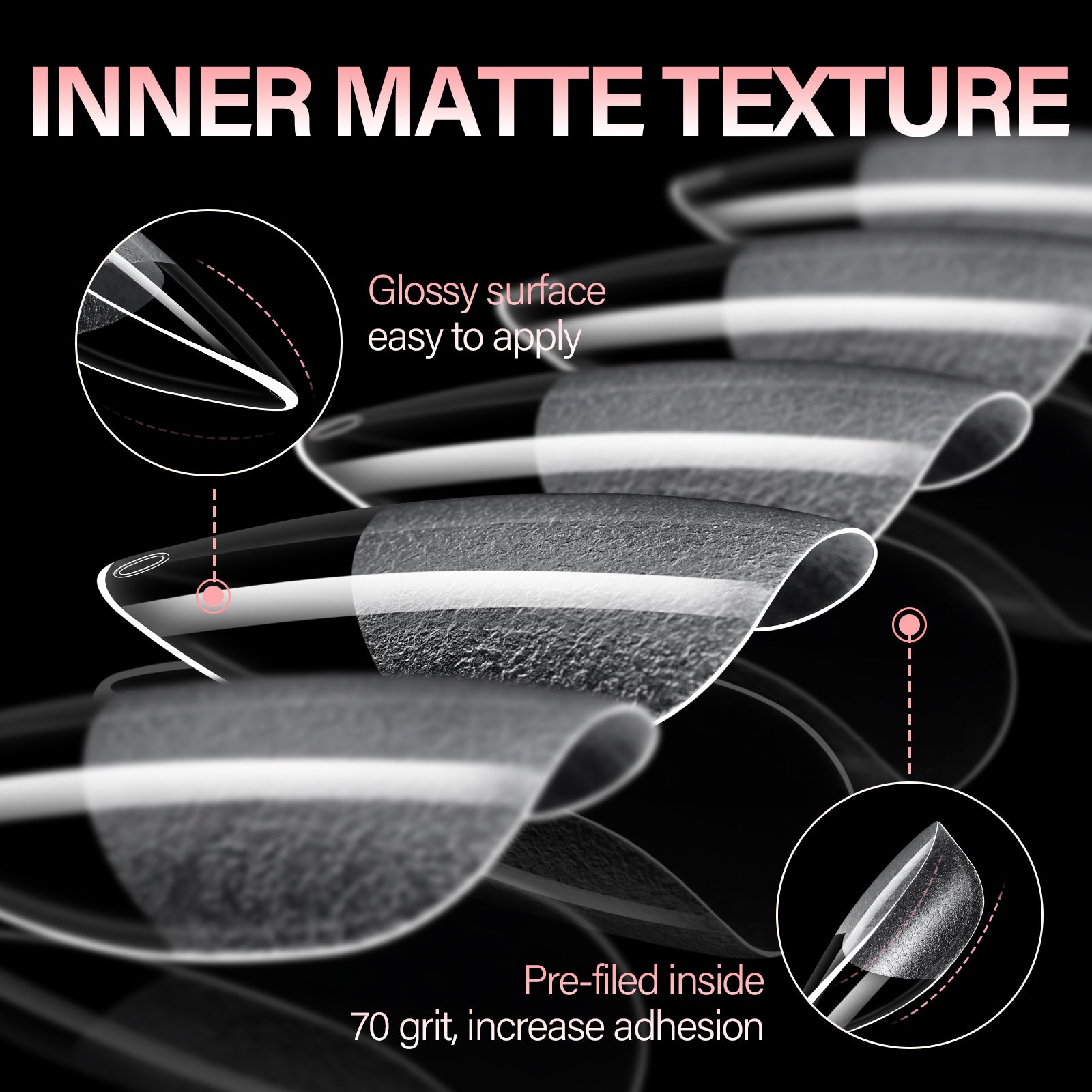 Half Matte False Nail Tips 