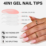 French Gel Nail Tips 5 Colors 