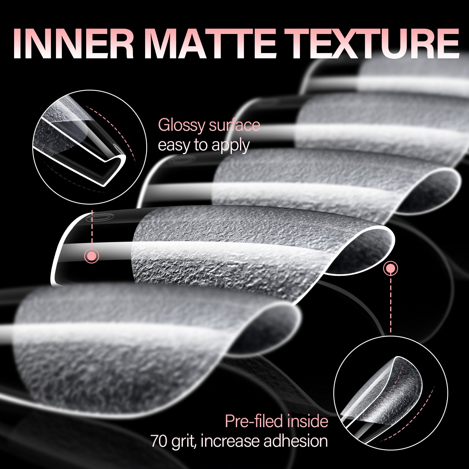 Half Matte False Nail Tips 