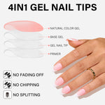 French Gel Nail Tips 5 Colors 
