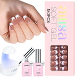 AILLSA French Tip Nails Set | 180Pcs 15 Sizes 