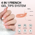 Short Oval French Tip Press on Nails 