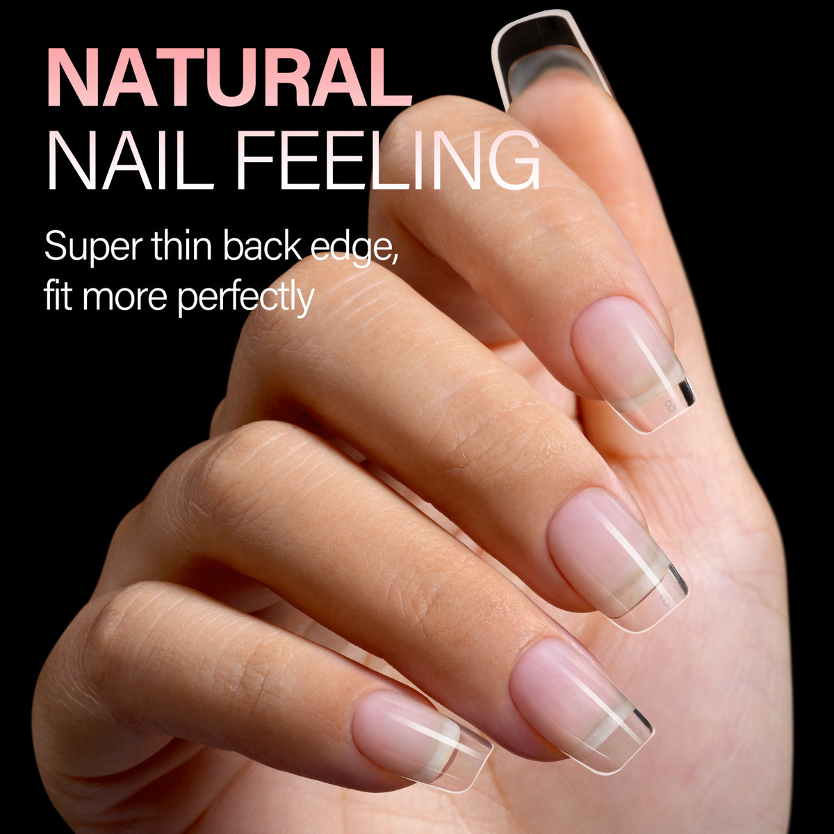 Full Cover Clear Nail Tips 