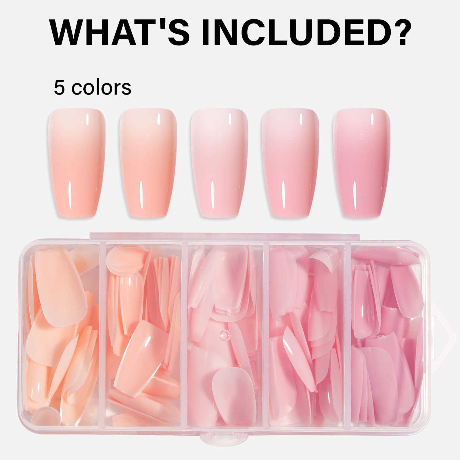 RealFit Nude Tone Mixed Color Press-On Nails 