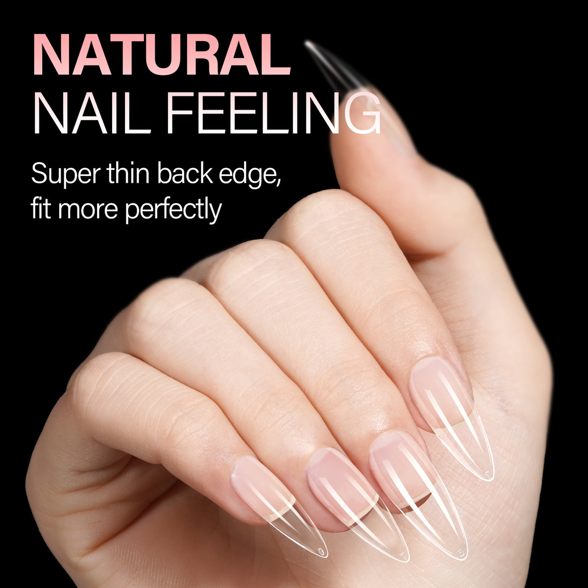 Full Cover Clear Nail Tips 