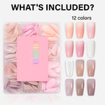 12 Mixed Colors Press-On Nails 