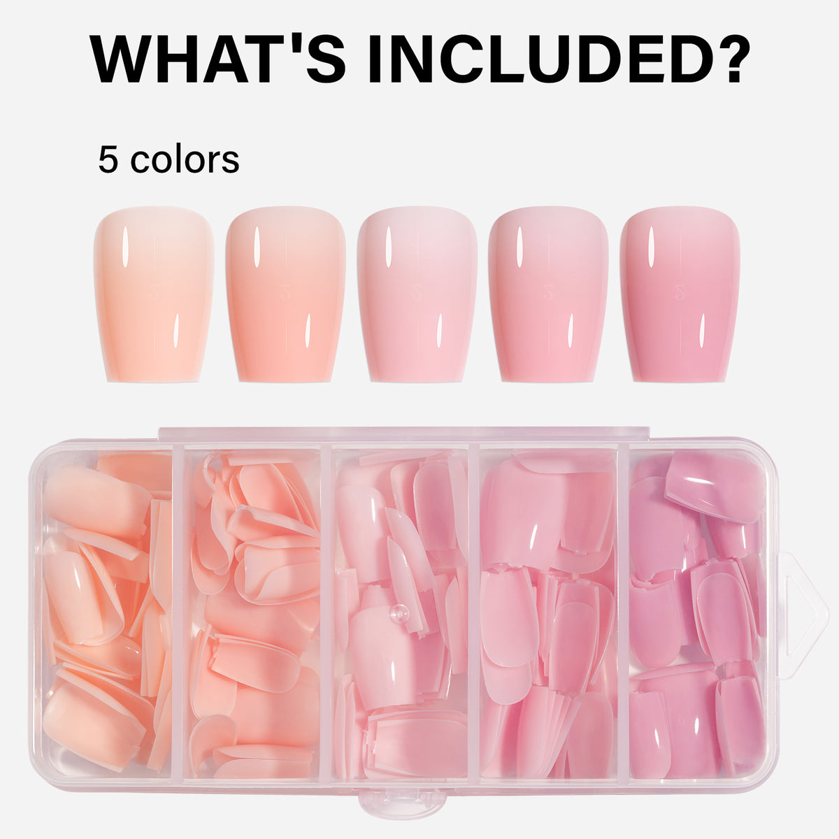 RealFit Nude Tone Mixed Color Press-On Nails 