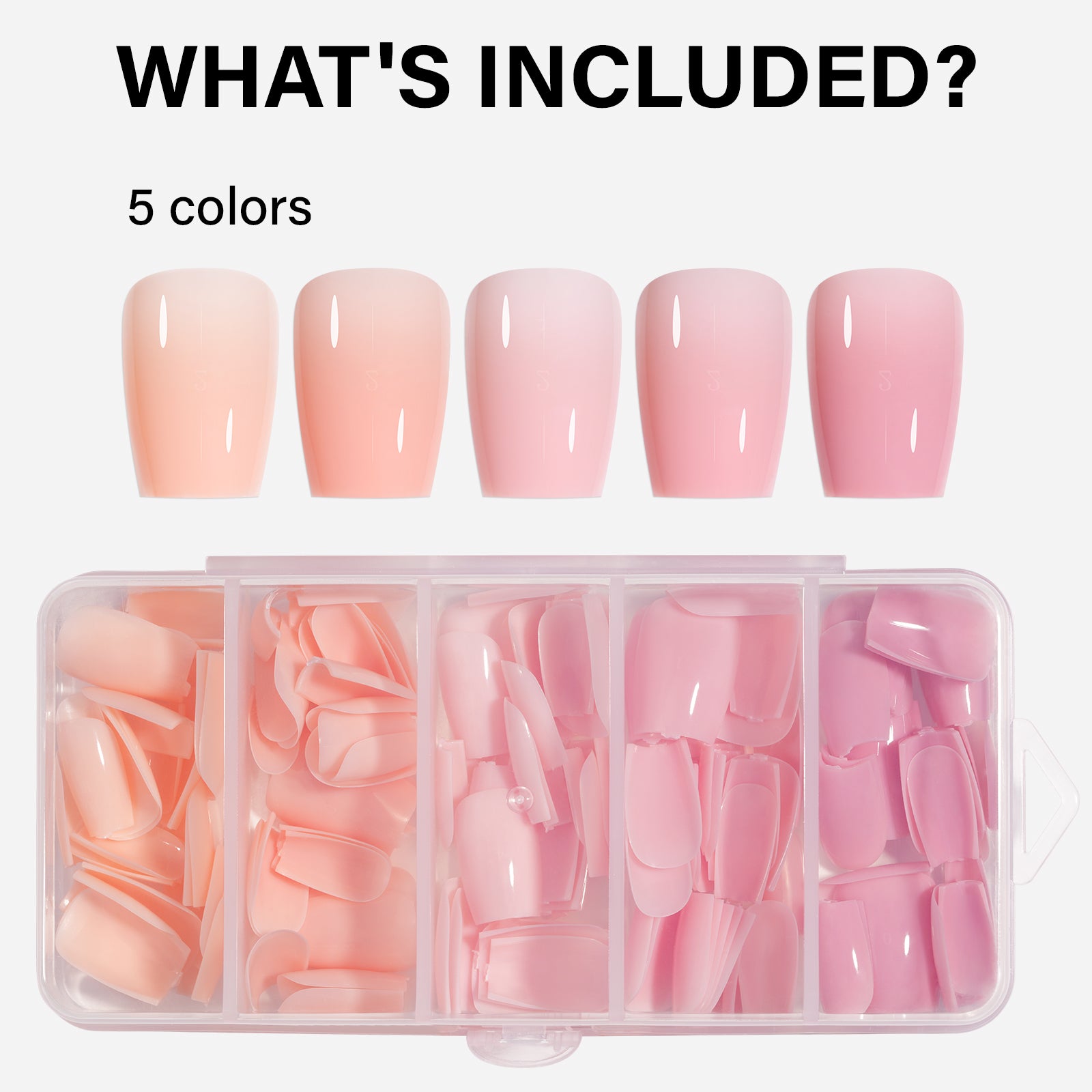 RealFit Nude Tone Mixed Color Press-On Nails 