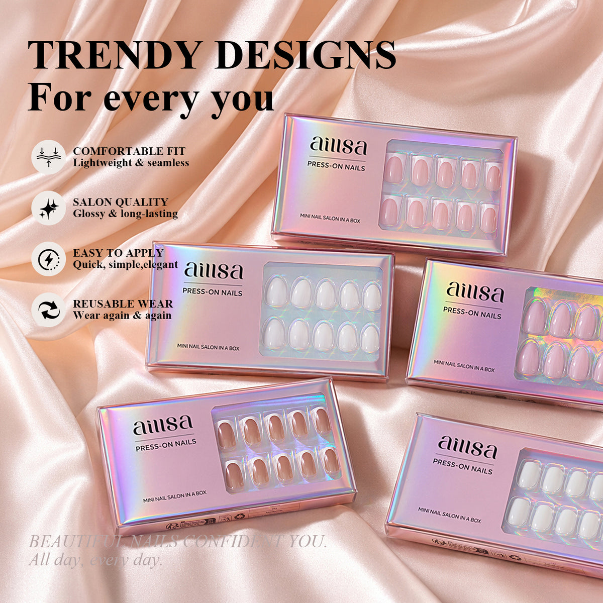 AILLSA Vacation-Ready Press-On Nails 