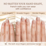 Nude Base French Tip Press On Nails 