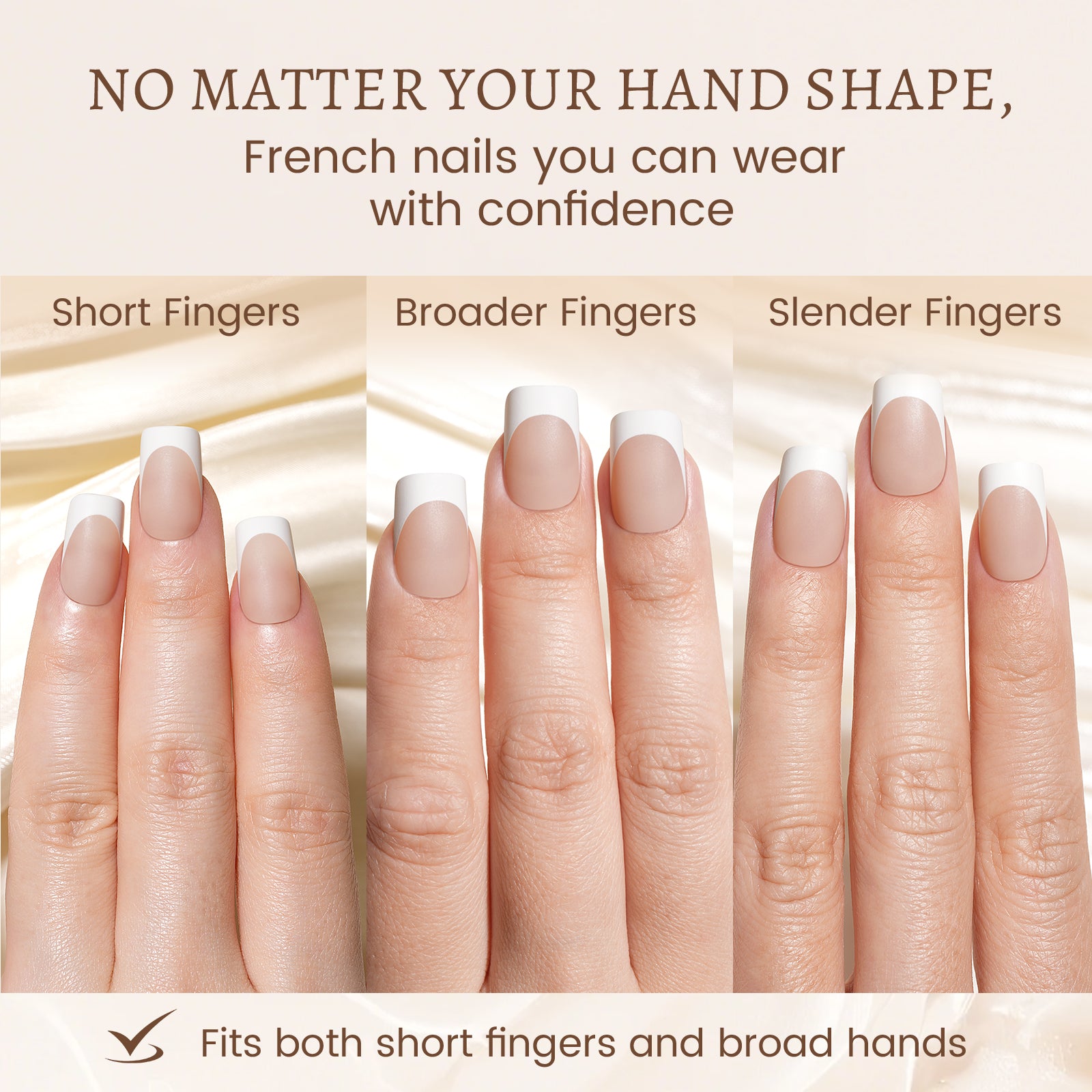 Nude Base French Tip Press On Nails 