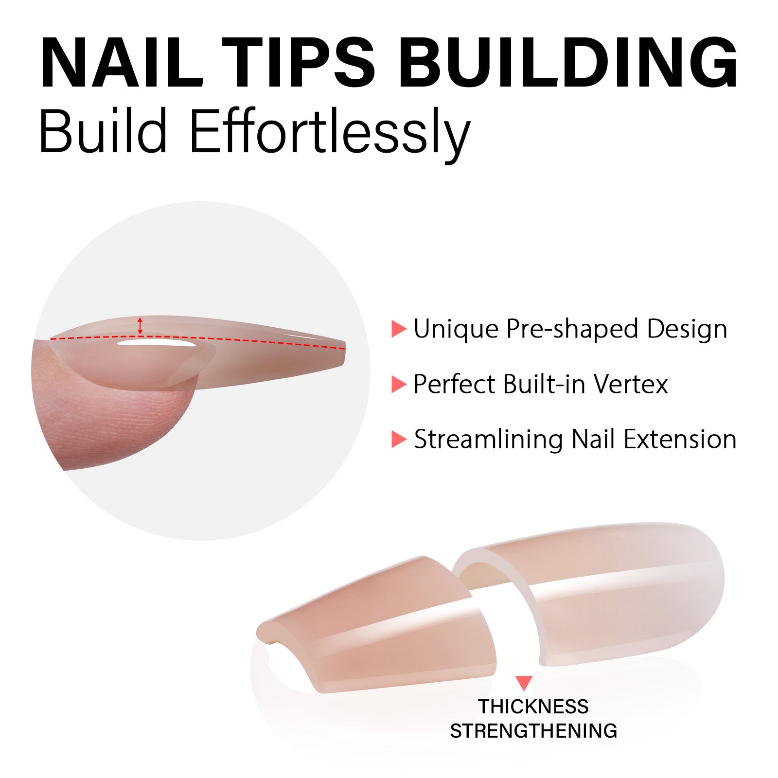 RealFit Nude Tone Mixed Color Press-On Nails 