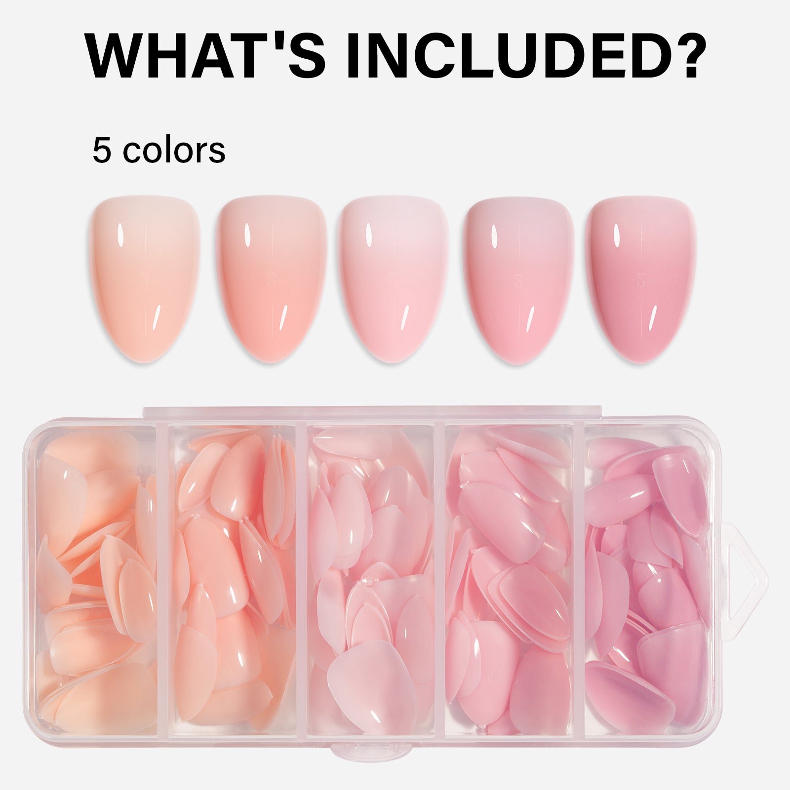 RealFit Nude Tone Mixed Color Press-On Nails 