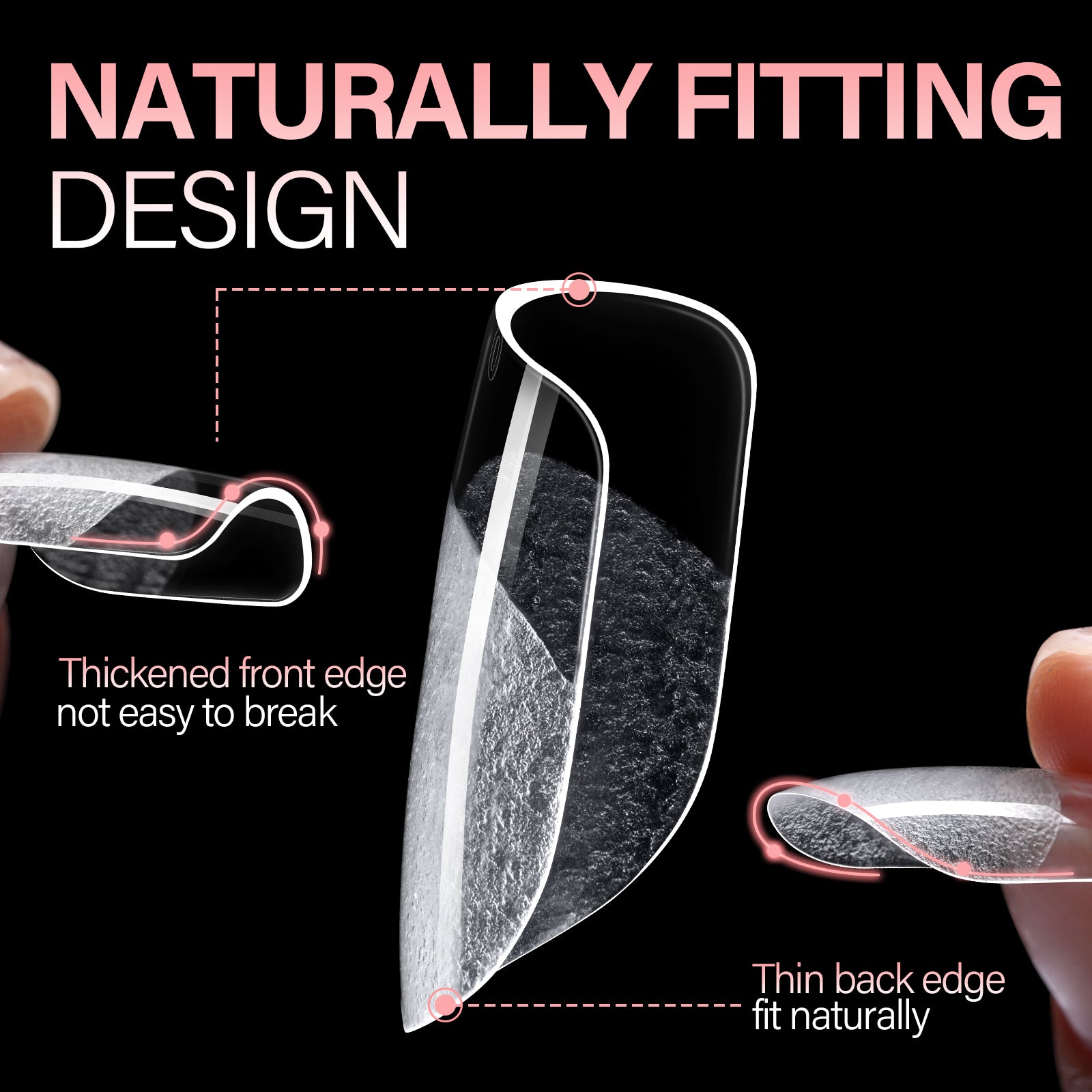 Half Matte False Nail Tips 