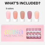 French Gel Nail Tips 5 Colors 