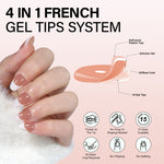 Short Oval French Tip Press on Nails 