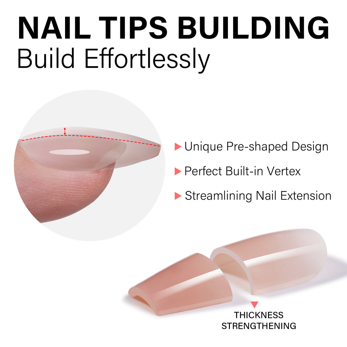 RealFit Nude Tone Mixed Color Press-On Nails 