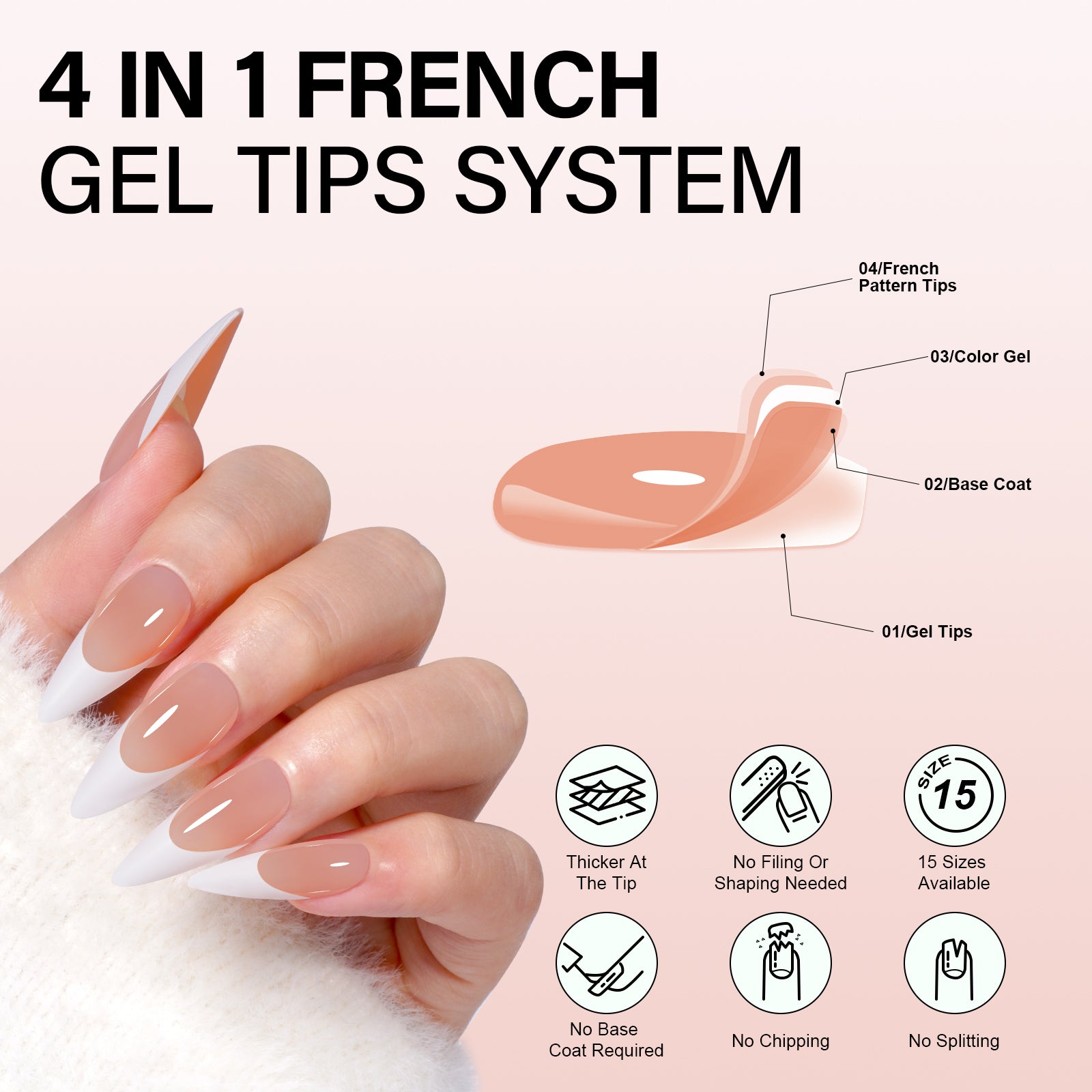 French Tip Press on Nails 