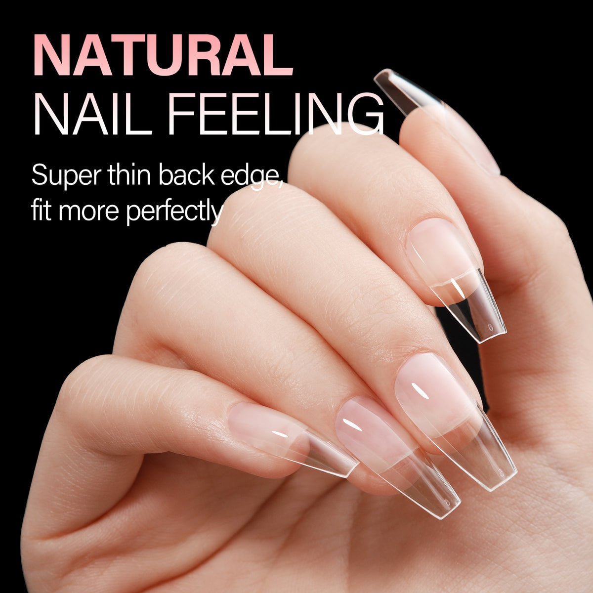 Full Cover Clear Nail Tips 