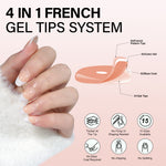Short Oval French Tip Press on Nails 